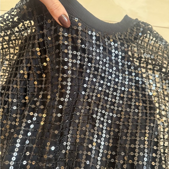 Pilcro Large Black Sequin Women's top over tank - Picture 3 of 6